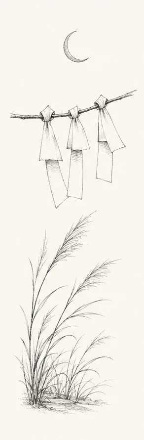 おみくじの銅版画風イラスト